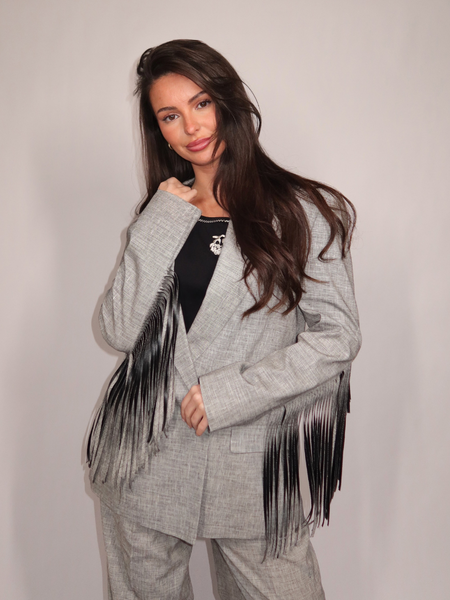 Pinko Pinko Alme Giacca Fiammato Lino Coto - Black White