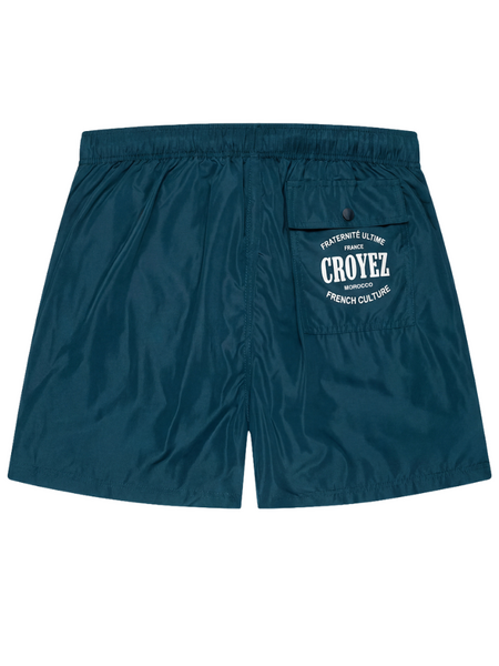 Croyez Croyez Stamp Swim Shorts - Dark Teal