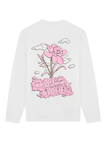 Croyez Fleur Heureuse Longsleeve - White Croyez Croyez Fleur Heureuse Longsleeve - White
