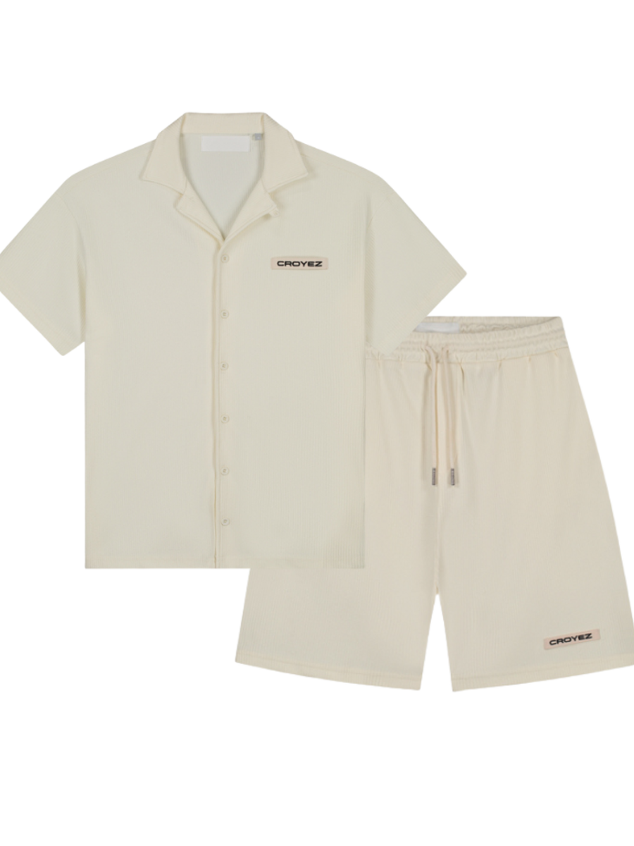 Croyez Croyez Plisse Combi-Set - Off-White