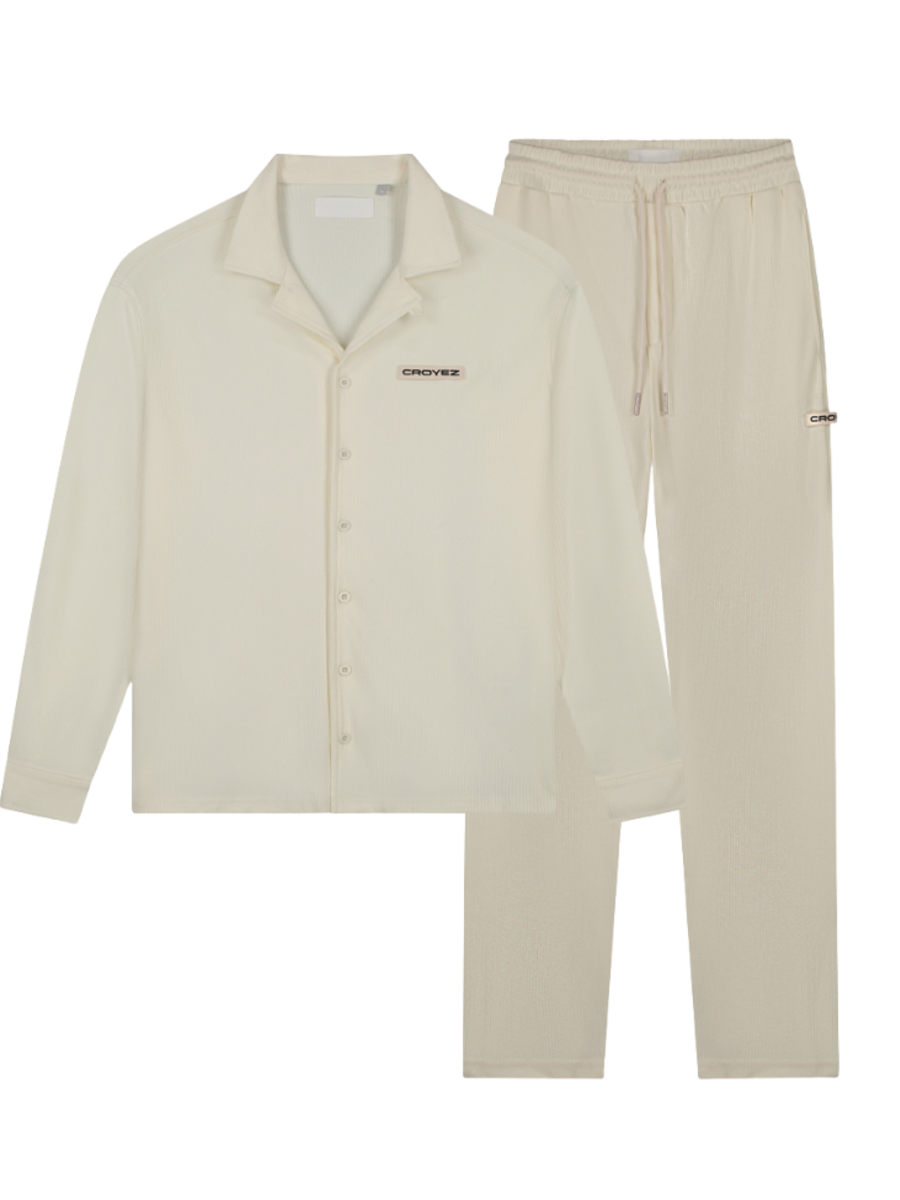 Croyez Croyez Plisse Longsleeve Combi-Set - Off-White