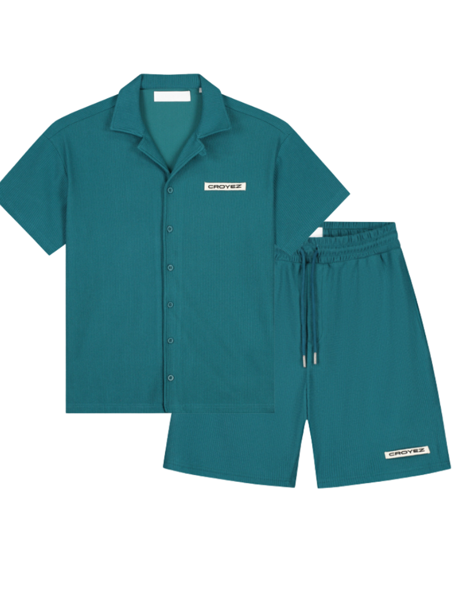 Croyez Croyez Plisse Combi-Set - Dark Teal