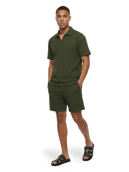 Malelions Malelions Emblem Seersucker Button up - Vintage Green