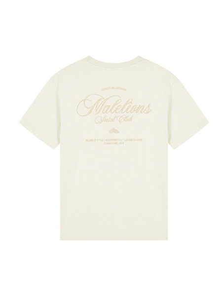 Malelions Women Social Club T-Shirt - Cream
