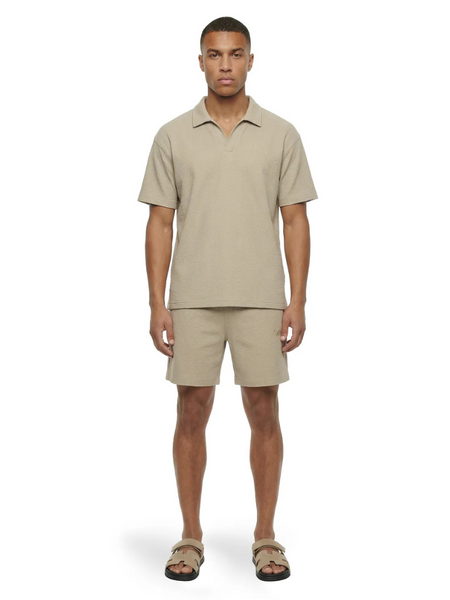 Malelions Emblem Seersucker Combi-Set - Light Taupe