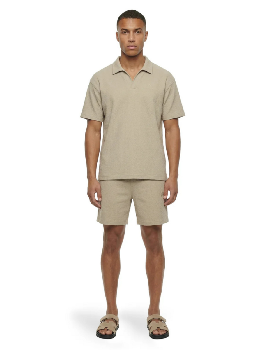 Malelions Malelions Emblem Seersucker Combi-Set - Light Taupe