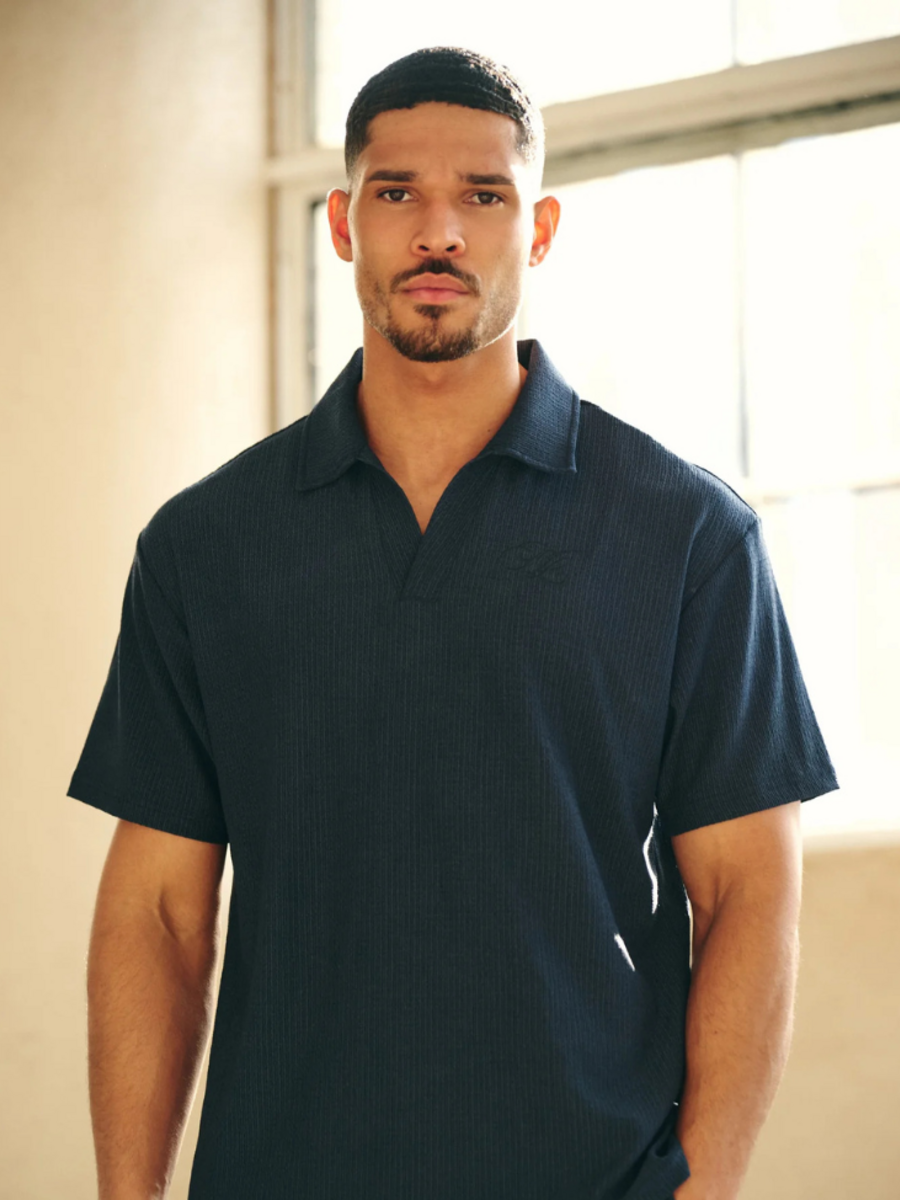 Malelions Malelions Emblem Seersucker Combi-Set - Navy