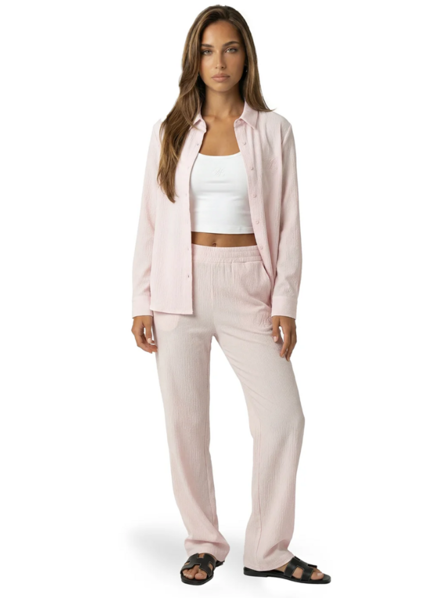 Malelions Malelions Women Seersucker Combi-Set - Soft pink
