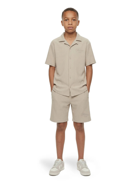 Malelions Malelions Kids Ribbed Script Short - Cream