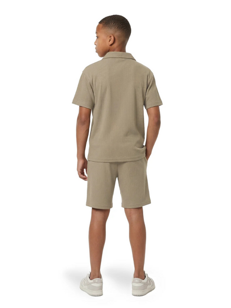 Malelions Malelions Kids Ribbed Script Short - Olive Green