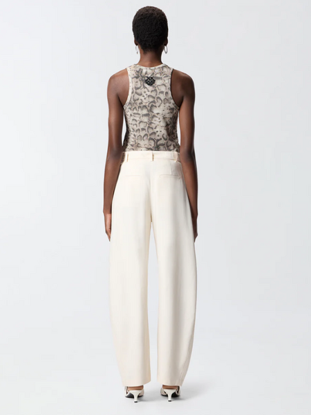 Pinko Pinko Belfiore Canotta Costina Stamp - Beige/ Black