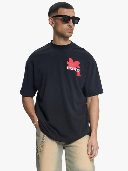 Croyez Croyez Botanique T-Shirt - Black/Red