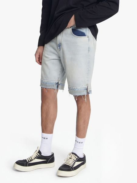 Croyez CD2 Stepped Hem Shorts - Light Blue