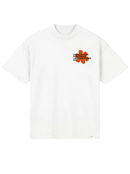 Croyez Croyez Silhouette T-Shirt - White/Orange