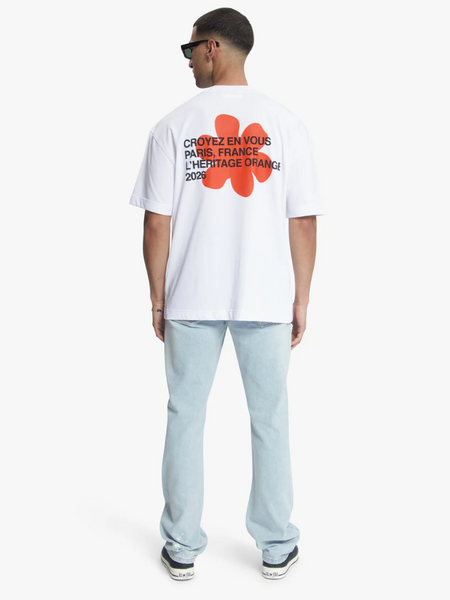 Croyez Croyez Silhouette T-Shirt - White/Orange