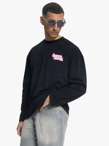 Croyez Fleur Heureuse Longsleeve - Black Croyez Croyez Fleur Heureuse Longsleeve - Black