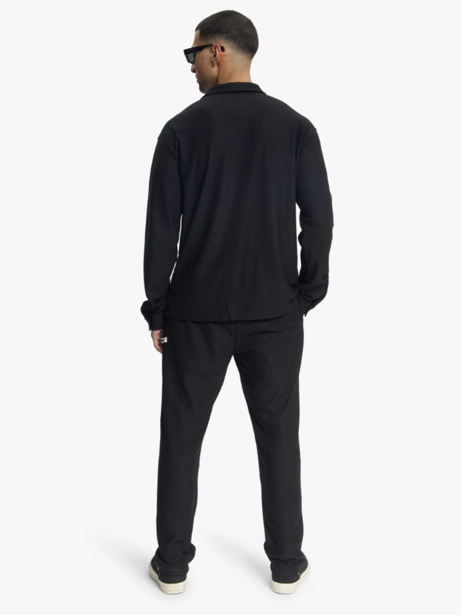 Croyez Croyez Plisse Longsleeve Combi-Set - Black