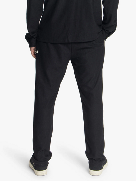 Croyez Croyez Plisse Straight Leg Pants - Black