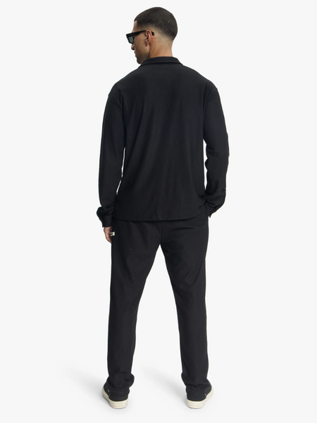Croyez Croyez Plisse Longsleeve Shirt - Black