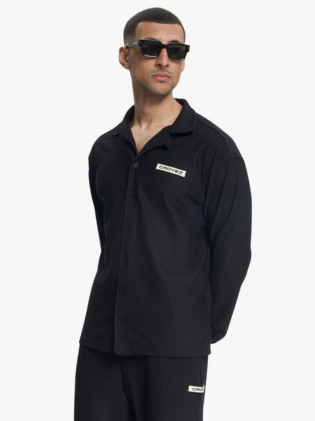Croyez Croyez Plisse Longsleeve Shirt - Black Croyez Plisse Longsleeve Shirt - Black