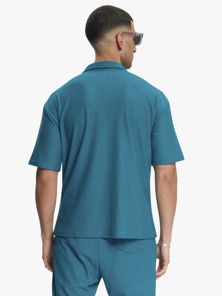 Croyez Croyez Plisse Shirt - Dark Teal
