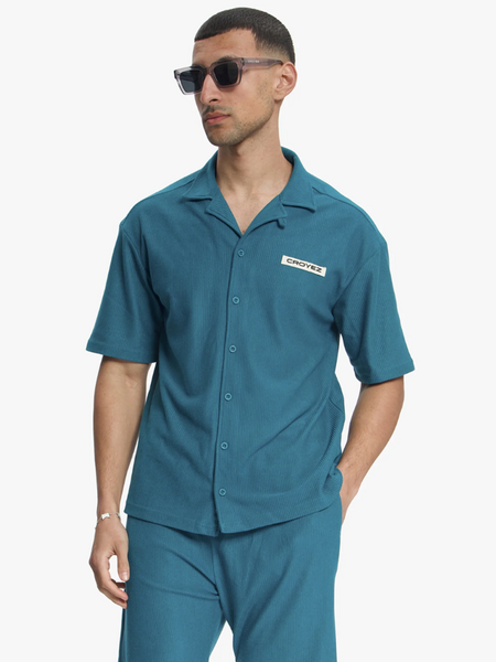 Croyez Plisse Shirt - Dark Teal