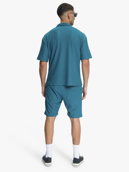 Croyez Croyez Plisse Shorts - Dark Teal