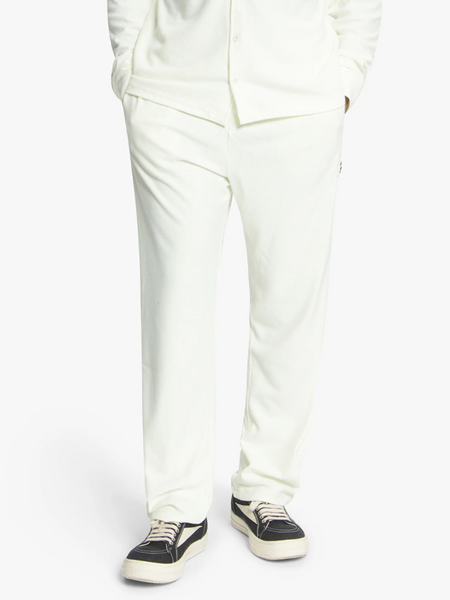 Croyez Croyez Plisse Straight Leg Pants - Off-White Croyez Plisse Straight Leg Pants - Off-White