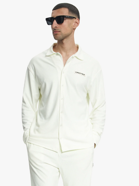 Croyez Croyez Plisse Longsleeve Shirt - Off-White Croyez Plisse Longsleeve Shirt - Off-White
