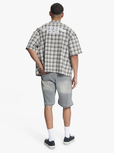 Croyez Croyez CD2 Stepped Hem Shorts - Light Grey