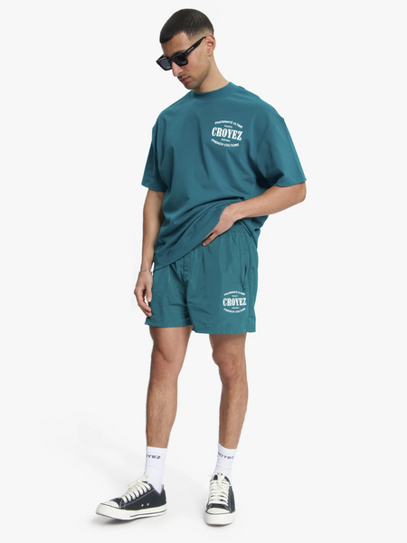 Croyez Croyez Stamp Swim Shorts - Dark Teal