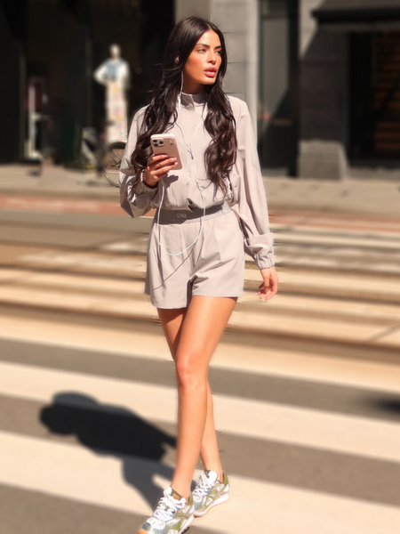 Unique The Label Unique The Label Gigi Short - Light Grey