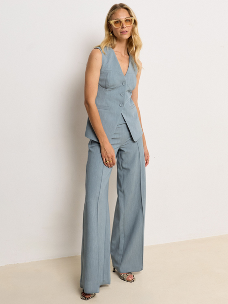 Josh V Josh V Reign Gilet - Sky Blue Melange