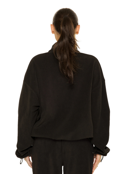 La Sisters La Sisters Fleece Zip Up Jacket - Black