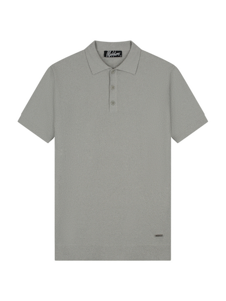 Malelions Malelions Bouclé Polo - Pearl Grey Malelions Bouclé Polo - Pearl Grey