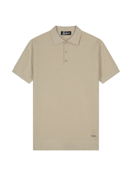 Malelions Malelions Bouclé Polo - Light Taupe Malelions Bouclé Polo - Light Taupe