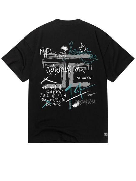 JorCustom Artist Summer Loose Fit T-Shirt - Black JorCustom JorCustom Artist Summer Loose Fit T-Shirt - Black