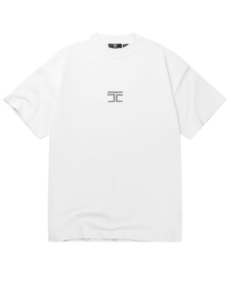 JorCustom JorCustom Artist Summer Loose Fit T-Shirt - White-GreyMelange
