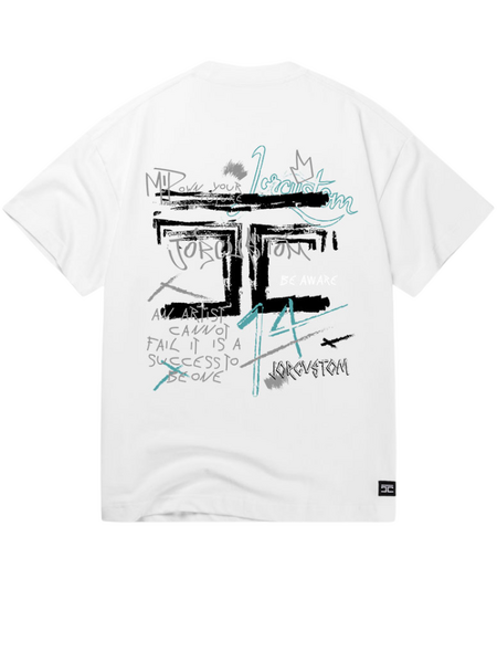 JorCustom JorCustom Artist Summer Loose Fit T-Shirt - White/Black