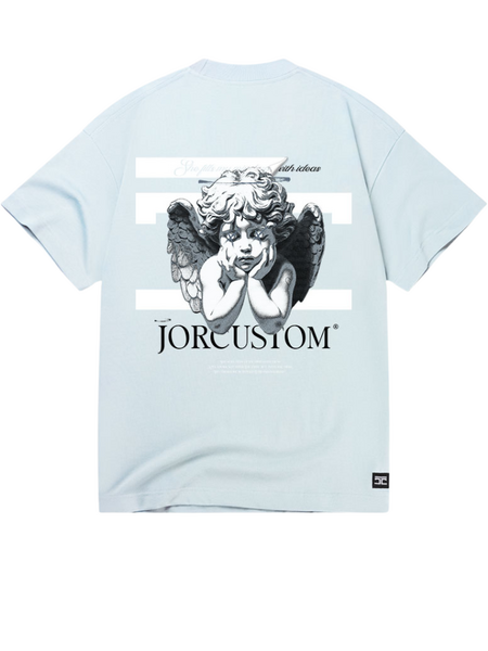 JorCustom JorCustom Angel2.0 Summer Loose Fit T-Shir - Light Blue