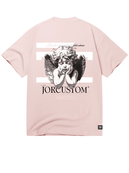 JorCustom JorCustom Angel2.0 Summer Loose Fit T-Shir - AshPink
