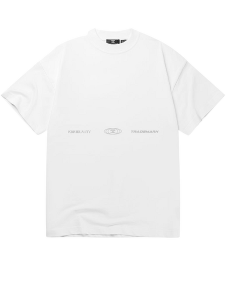 JorCustom JorCustom UncommonMinds Summer Loose Fit T-Shirt - White-GreyMelange