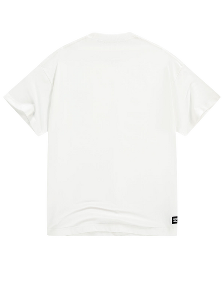 JorCustom JorCustom Stretched Mesh Loose Fit T-Shirt - White-LightGrey