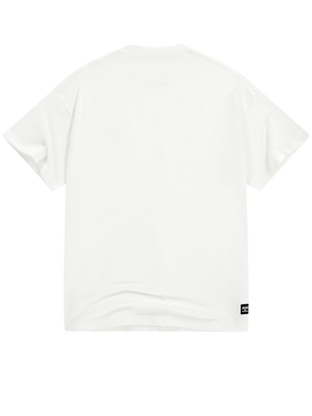 JorCustom JorCustom Stretched Mesh Loose Fit T-Shirt - White-MidnightBlue