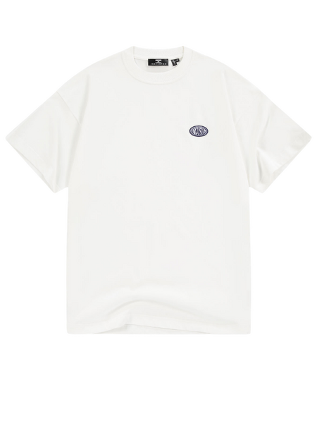 JorCustom JorCustom Stretched Mesh Loose Fit T-Shirt - White-MidnightBlue