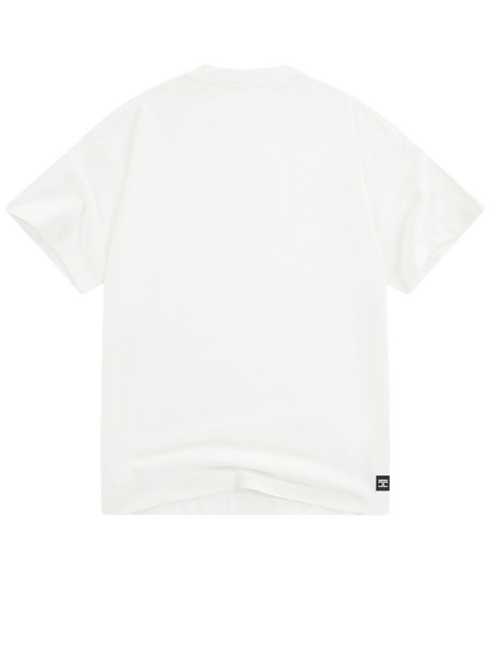 JorCustom JorCustom Stretched Mesh Loose Fit T-Shirt - White/Black