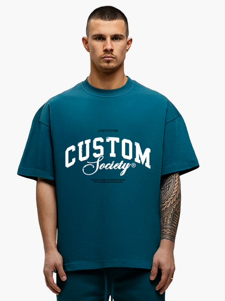 JorCustom CustomSociety Summer Loose Fit T-Shirt - Teal