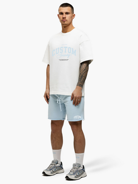 JorCustom JorCustom CustomSociety Summer Loose Fit T-Shirt - White/Light Blue