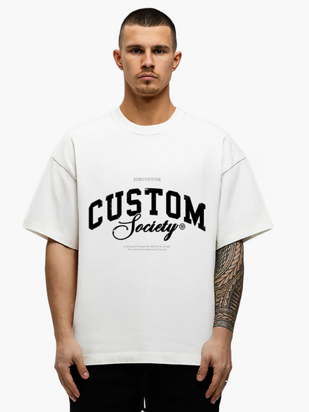 JorCustom JorCustom CustomSociety Summer Loose Fit T-Shirt - White/Black