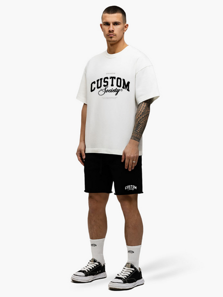 JorCustom JorCustom CustomSociety Summer Loose Fit T-Shirt - White/Black